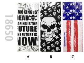 Rurki termokurczliwe z PCV  18,12 mm x 70 mm dla ogniw 18650 z motywem